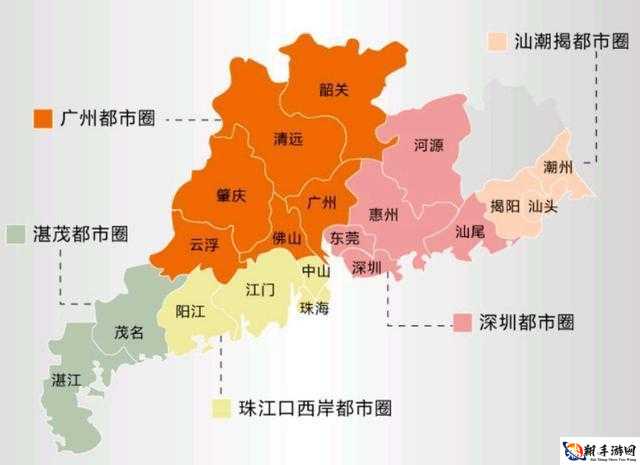 一体六交是哪 5 个地方：广州、佛山、肇庆、清远、云浮