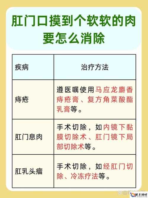 肛门口摸到个软软的肉要怎么消除：专家解答